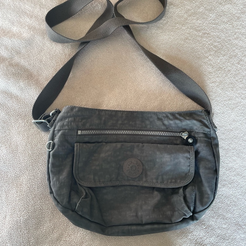 Kipling Gray Nylon Shoulder Bag